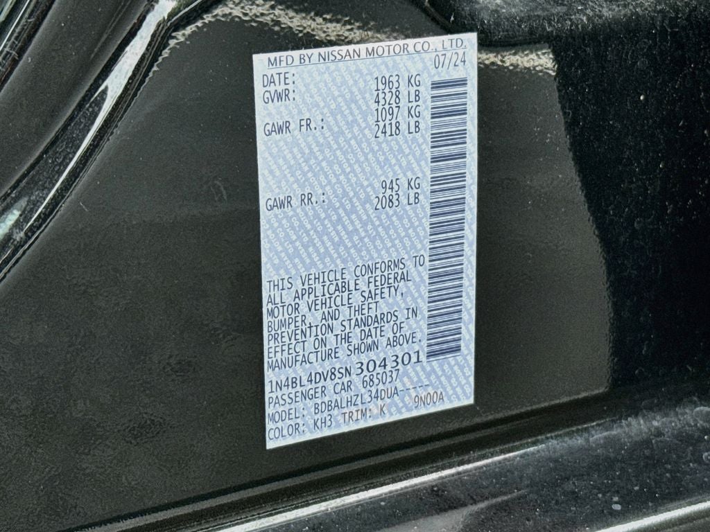 2025 Nissan Altima 2.5 SV
