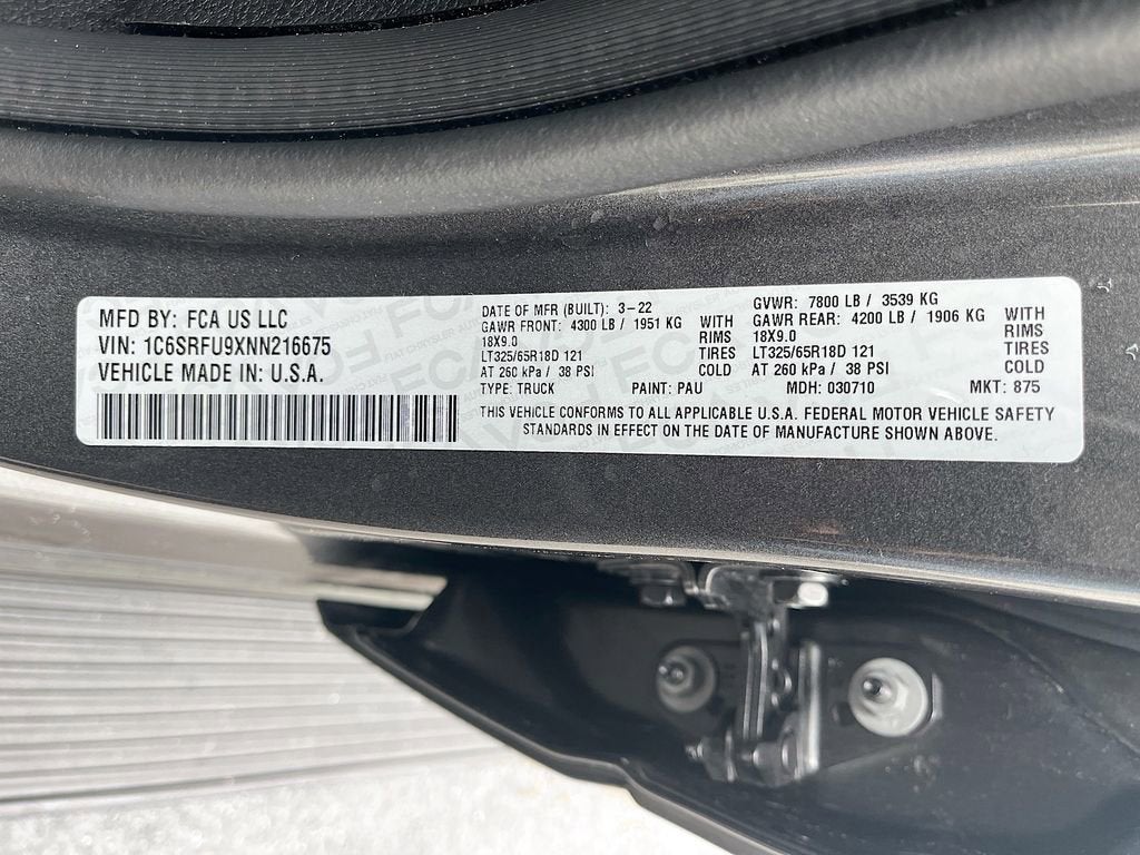 2022 RAM 1500 TRX